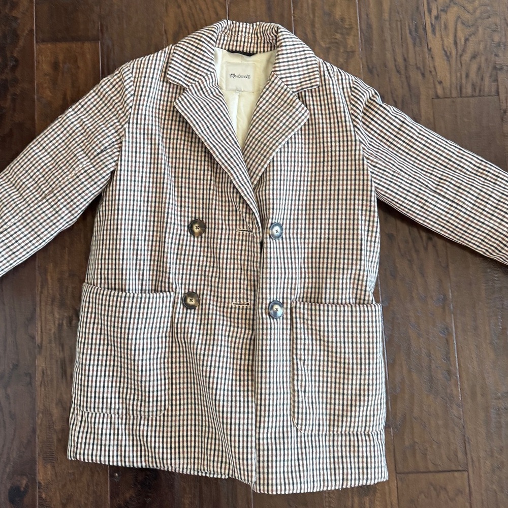 Madewell Padded Plaid Jacket